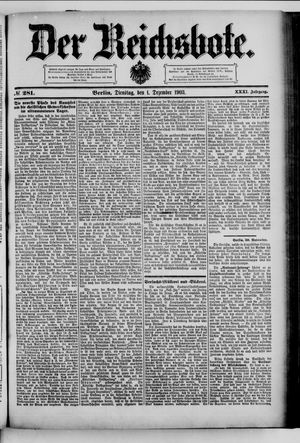 Der Reichsbote on Dec 1, 1903