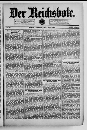 Der Reichsbote vom 07.04.1904