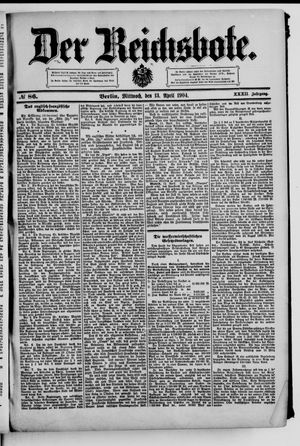 Der Reichsbote vom 13.04.1904