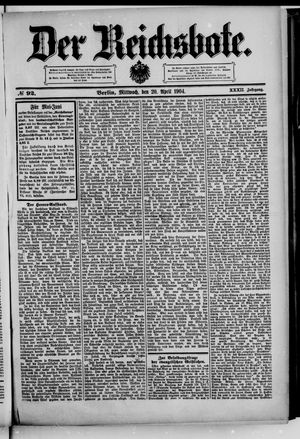 Der Reichsbote vom 20.04.1904