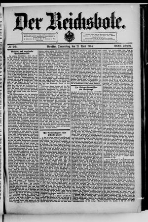 Der Reichsbote vom 21.04.1904