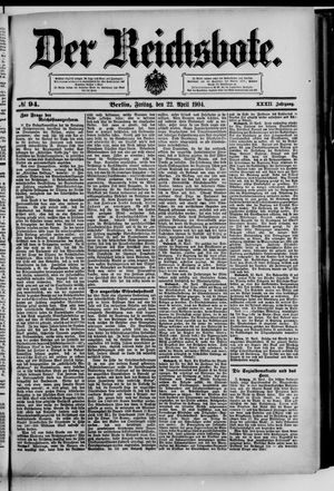 Der Reichsbote vom 22.04.1904
