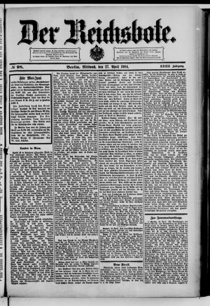 Der Reichsbote vom 27.04.1904