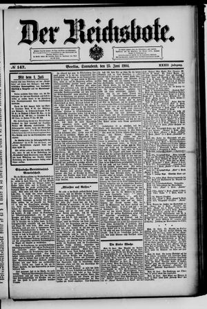 Der Reichsbote vom 25.06.1904