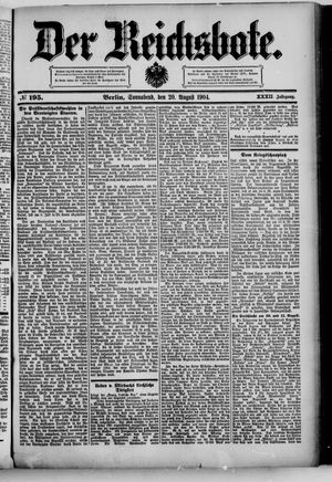 Der Reichsbote vom 20.08.1904
