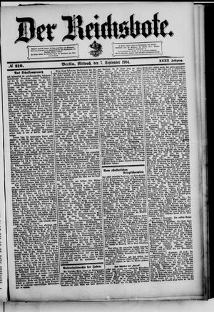 Der Reichsbote vom 07.09.1904