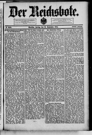 Der Reichsbote on Sep 16, 1904