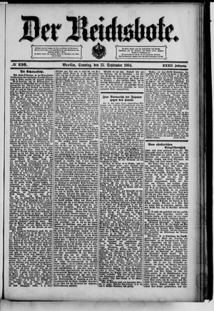 Der Reichsbote vom 25.09.1904