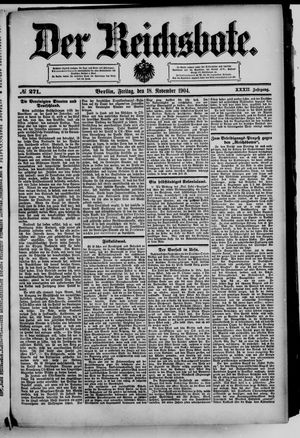 Der Reichsbote vom 18.11.1904