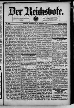Der Reichsbote vom 30.11.1904