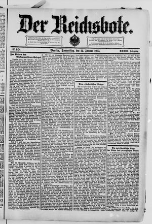 Der Reichsbote vom 12.01.1905