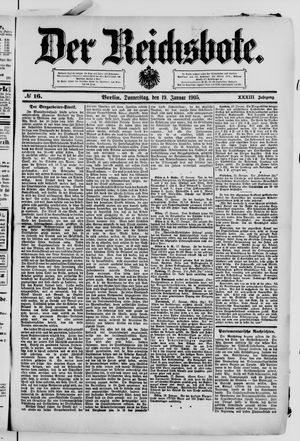 Der Reichsbote vom 19.01.1905