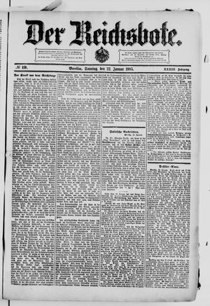 Der Reichsbote vom 22.01.1905