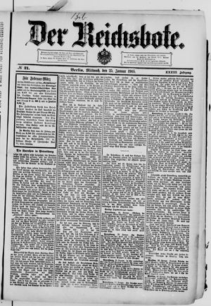 Der Reichsbote on Jan 25, 1905