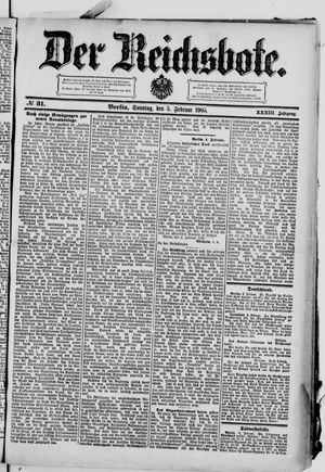 Der Reichsbote vom 05.02.1905