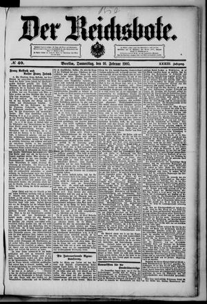 Der Reichsbote vom 16.02.1905