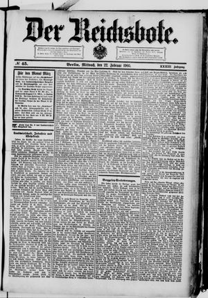Der Reichsbote on Feb 22, 1905