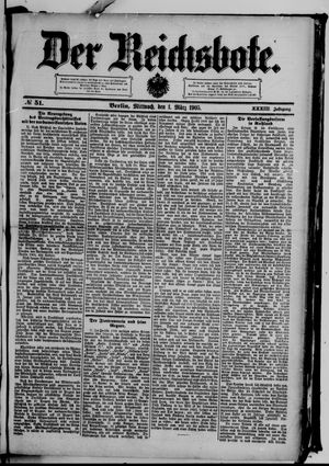 Der Reichsbote vom 01.03.1905