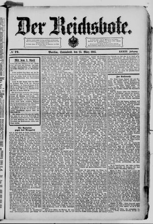 Der Reichsbote vom 25.03.1905