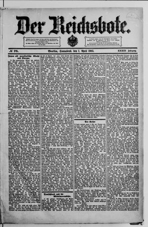 Der Reichsbote vom 01.04.1905