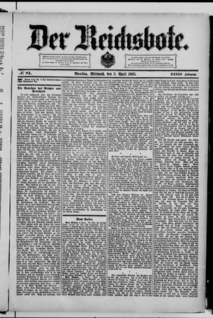 Der Reichsbote vom 05.04.1905