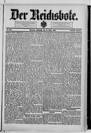 Der Reichsbote vom 12.04.1905