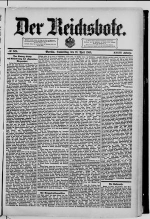 Der Reichsbote vom 13.04.1905