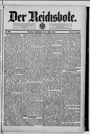 Der Reichsbote vom 15.04.1905