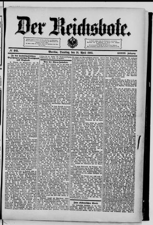Der Reichsbote vom 18.04.1905