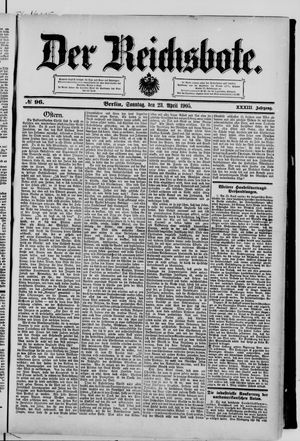 Der Reichsbote vom 23.04.1905