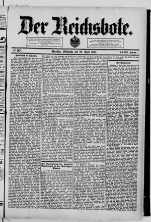 Der Reichsbote vom 26.04.1905