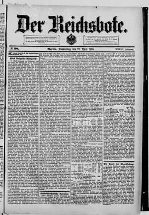 Der Reichsbote vom 27.04.1905