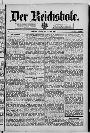 Der Reichsbote vom 12.05.1905