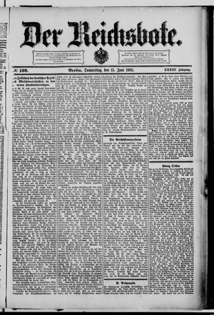 Der Reichsbote vom 15.06.1905