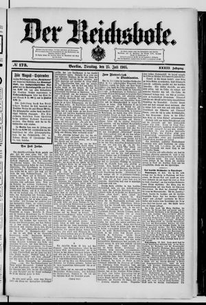 Der Reichsbote vom 25.07.1905