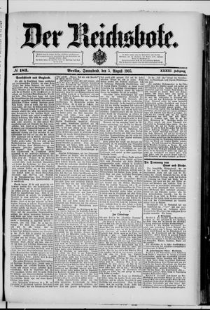Der Reichsbote vom 05.08.1905