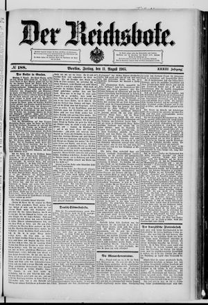 Der Reichsbote vom 11.08.1905