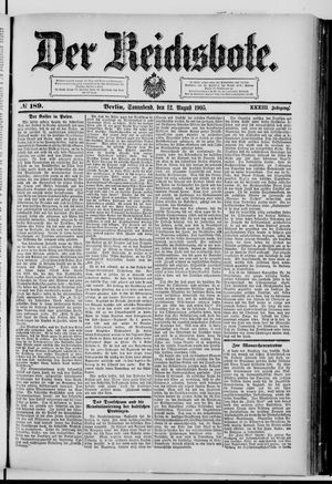Der Reichsbote vom 12.08.1905