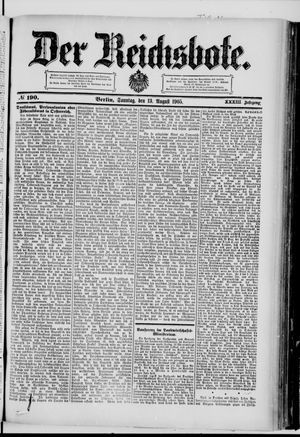 Der Reichsbote vom 13.08.1905