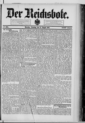 Der Reichsbote on Aug 15, 1905