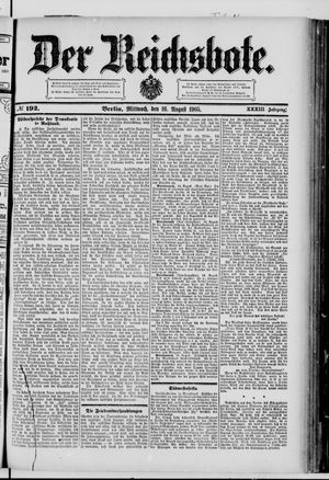 Der Reichsbote vom 16.08.1905