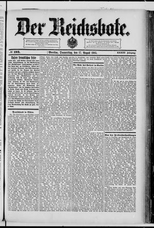 Der Reichsbote vom 17.08.1905