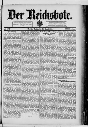 Der Reichsbote vom 18.08.1905