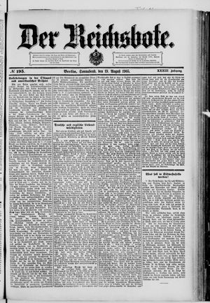 Der Reichsbote vom 19.08.1905