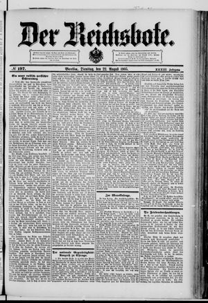 Der Reichsbote vom 22.08.1905