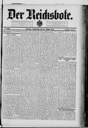 Der Reichsbote vom 24.08.1905