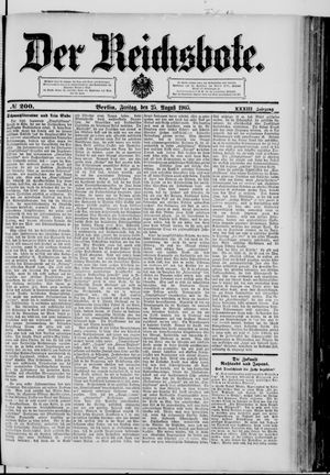 Der Reichsbote on Aug 25, 1905