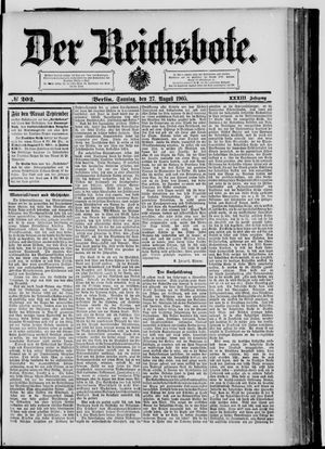 Der Reichsbote vom 27.08.1905