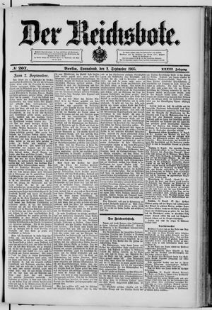 Der Reichsbote vom 02.09.1905