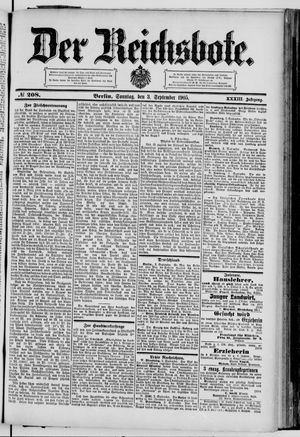 Der Reichsbote vom 03.09.1905
